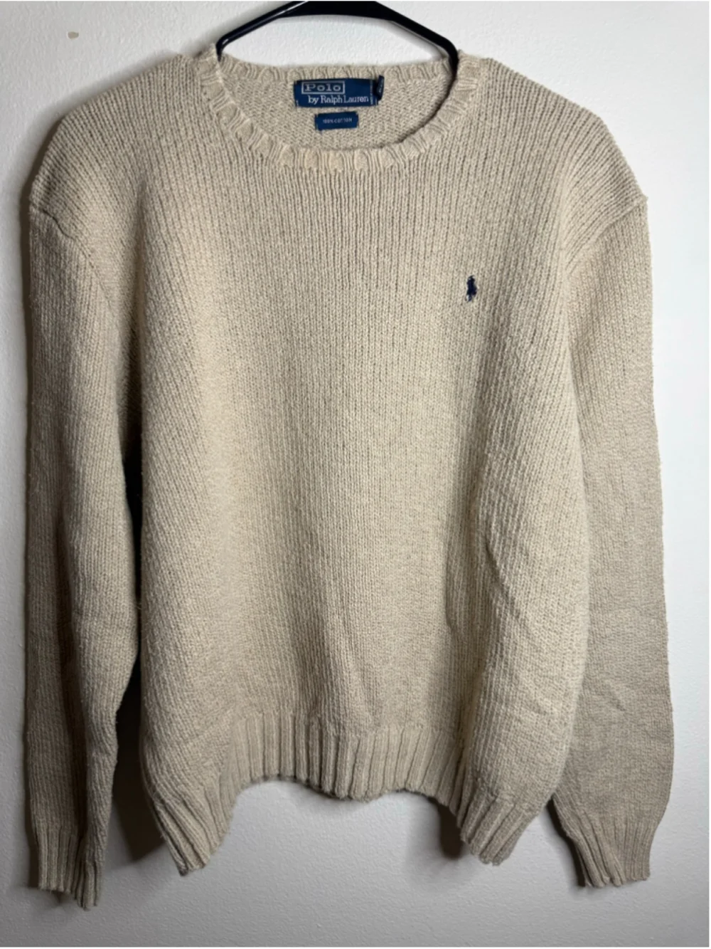 Men's Polo Ralph Lauren Crewneck Sweater Size L Beige